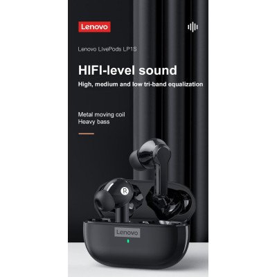 Lenovo Livepods LP1S | Bluetooth oordopjes | In-ear | nieuwe versie | Zwart