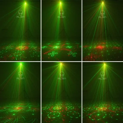 AFINTEK Mini Stage Laser Rood, Groen & Blauw - Mobiel - Met Batterij - Inclusief Afstandsbediening - 128 Patronen - Zwart