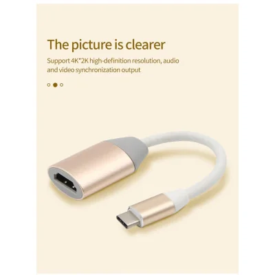 AFINTEK USB-C naar HDMI Adapter Premium - 4K Ondersteuning - Metalen Behuizing - Zilver