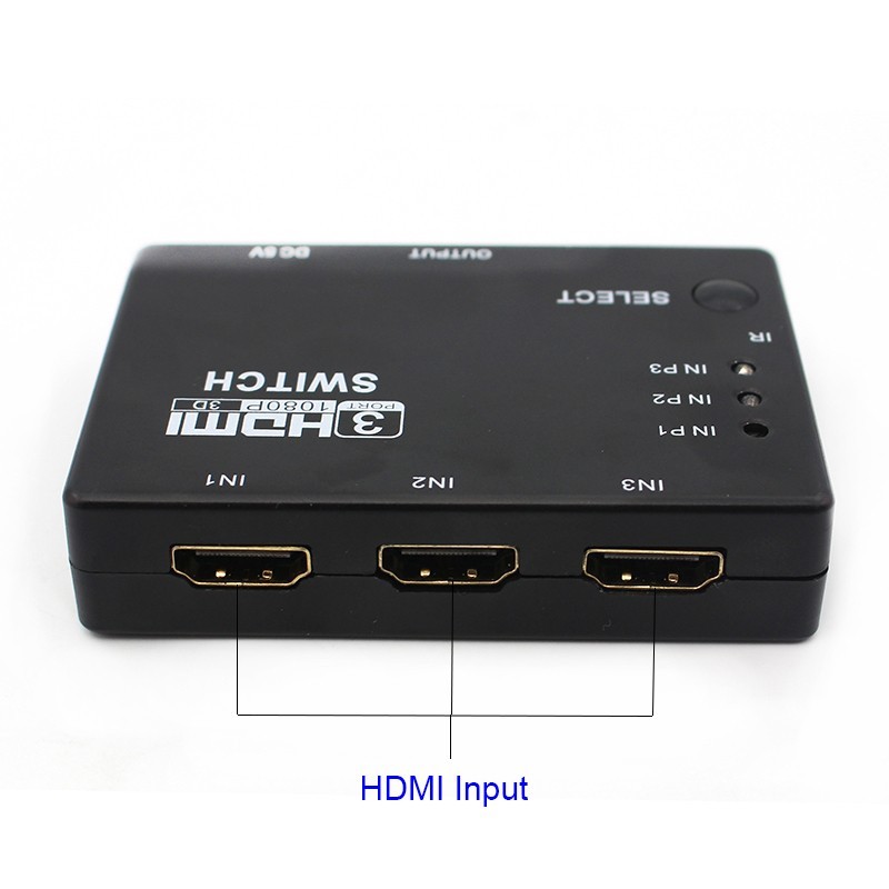 HDMI switch met afstandsbediening 3-1 1080p HDMI 1.3 - Afinjo