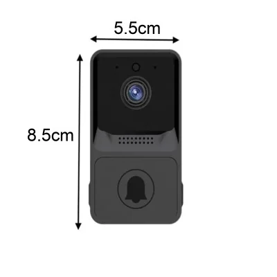 AFINTEK Mini Video Deurbel Met WiFi en Microfoon - Intercom - Nachtmodus - Inclusief app - Inclusief Chime - Zwart