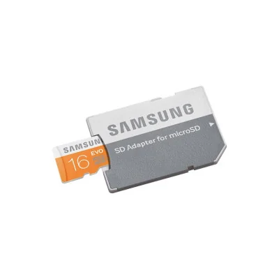 16GB Samsung EVO MicroSD geheugenkaart Class 10 + MicroSD naar SD adapter (SD kaart)