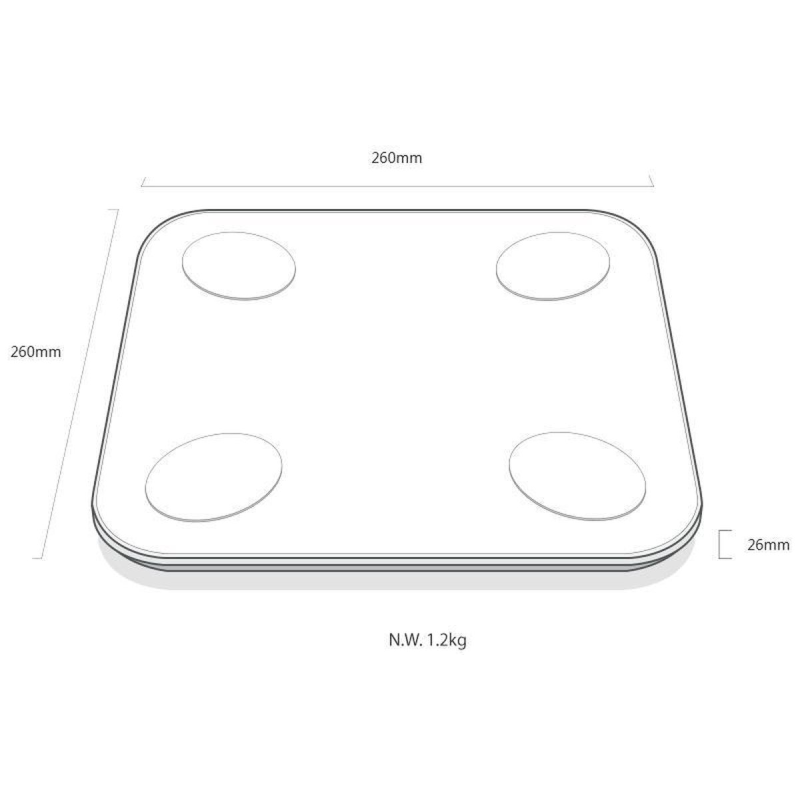 Xiaomi Yunmai Mini 2 Balance - Slimme Weegschaal - CN - Wit