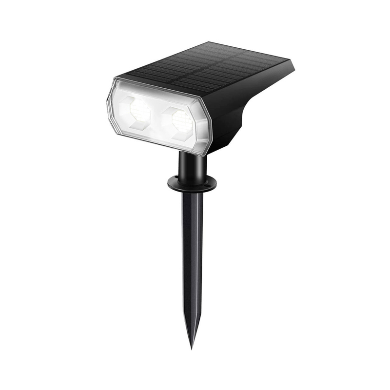 AFINTEK LED Solar Verlichting | Lamp op Zonne-energie | 48 LED's | Bevestiging in Grond of Muur - Zwart