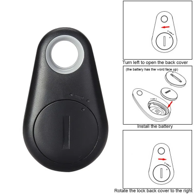 AFINTEK Bluetooth Tracker | Sleutels, Huisdieren, Koffer etc. | Met Microfoon | Met Selfie Button - Zwart