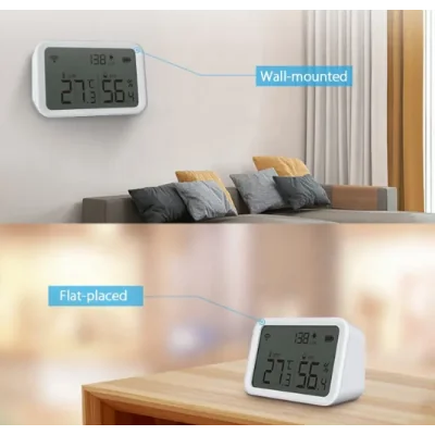 AFINTEK AT02W Smart Life Thermometer & Hygrometer - Werkt op Batterijen - Met Lichtsensor
